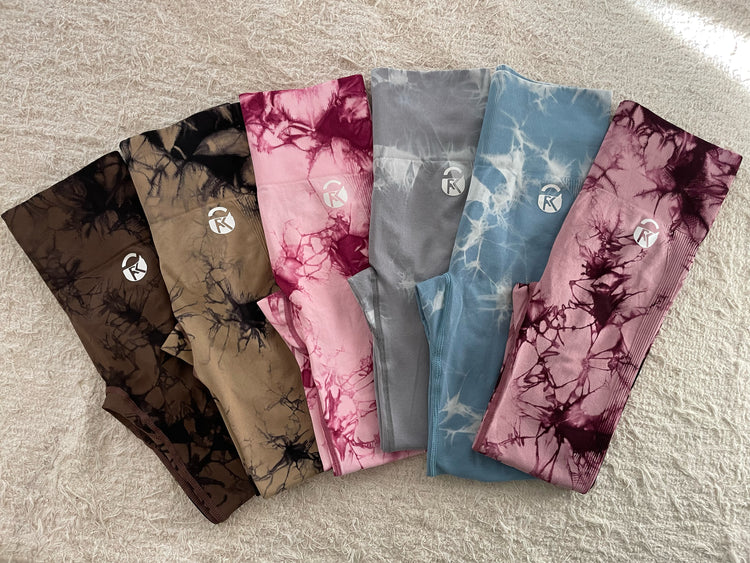 Soft legging push up tie dye
